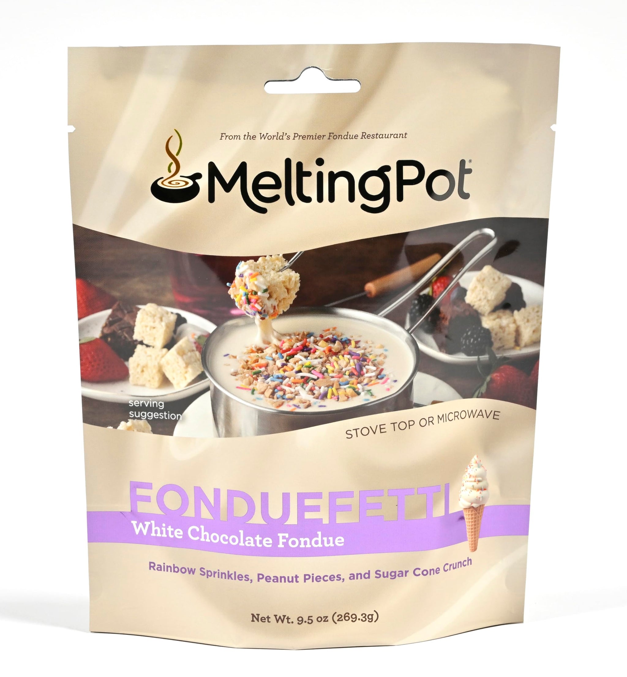 Melting Pot Chocolate Fondue; Mini Chocolate Wafers For Melting, Variety Pack (Dark Chocolate Cookies & Cream, White Chocolate, & Milk Chocolate Turtle), Pack of 3, 9.75oz Bags