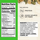 Snak Club Protein Power Snack Mix with Peanuts, Roasted Edamame, Dried Cranberries, Pumpkin Seeds, Almonds, and Cashews, Gluten-Free and Kosher Trail