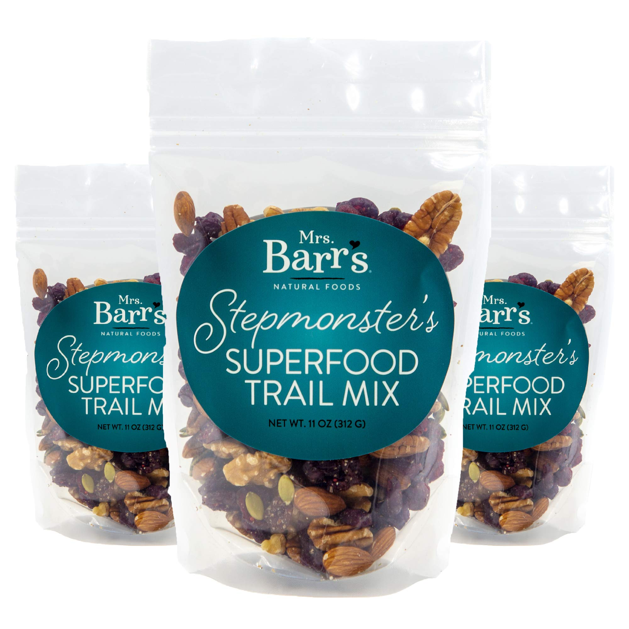 Mrs. Barr’s Natural Foods Trail Mix | Superfood | Real Food Ingredients | Plant-Based Protein Snack | Camping, Hiking & Backpacking Food | Small Batch