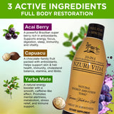 Nzuri Vida All-Natural Energy & Stress Support Tonic 10-in-1 Total Body Restoration Drink with Acai Berry, Cupuacu & Yerba Mate. Smooth Energy, Calm