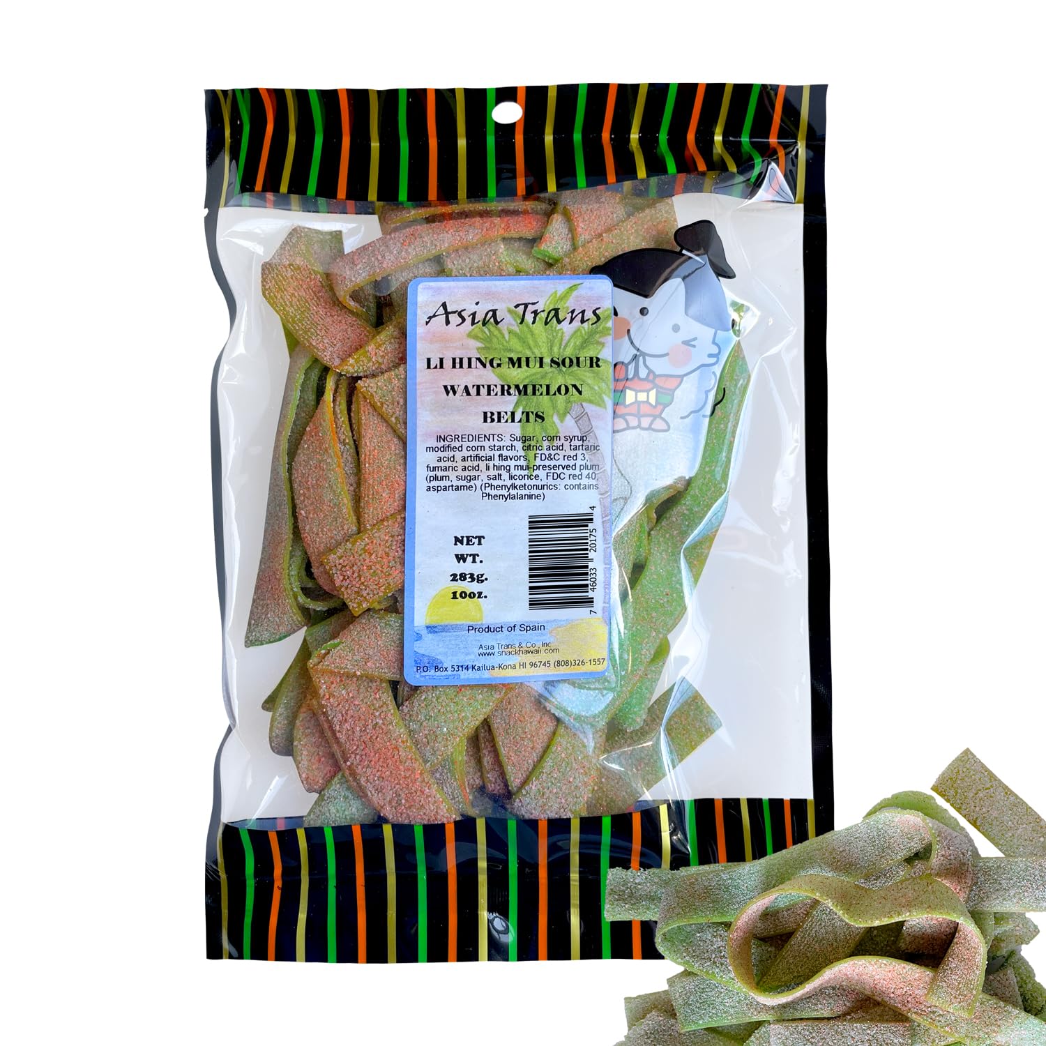 Li Hing Mui Sour Watermelon Belts 10oz