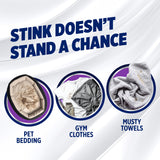 OxiClean Triple Action Odor Blasters Odor and Stain Remover Powder, Use with Detergent, Eliminates Tough Odors and Removes Stains, Color Safe