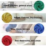 EvaClean Premium Microfiber Cleaning Cloth 16"x16" - Reusable, Washable, Non-Scratch, Microfiber Towels for Cleaning, Dusting, Polishing, High