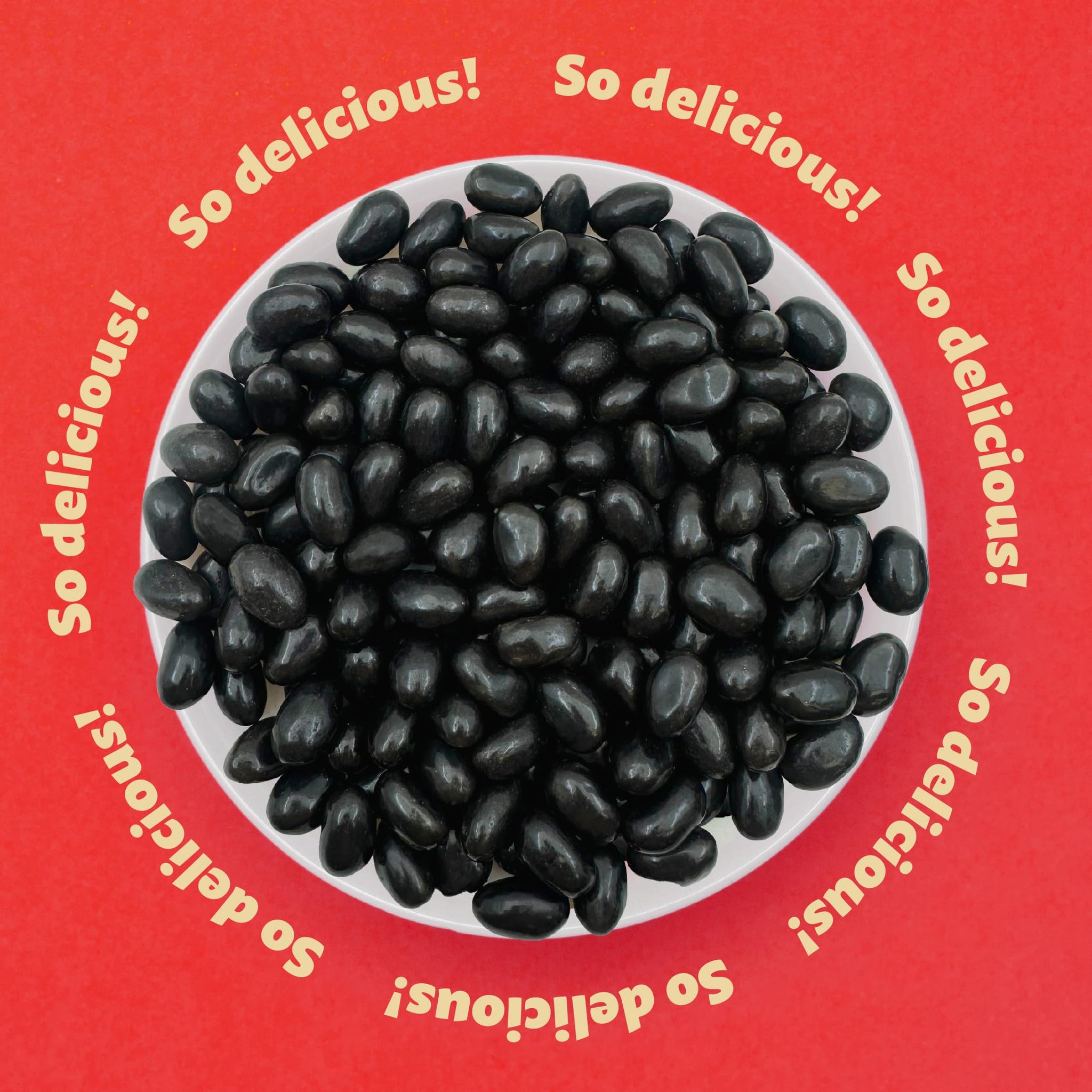 Black Licorice Jelly Beans | 2-Pound Pack | Licorice Candy | Black Jelly Beans for Holiday Buffets, Gifting, and Dessert Decorating | Old Fashioned