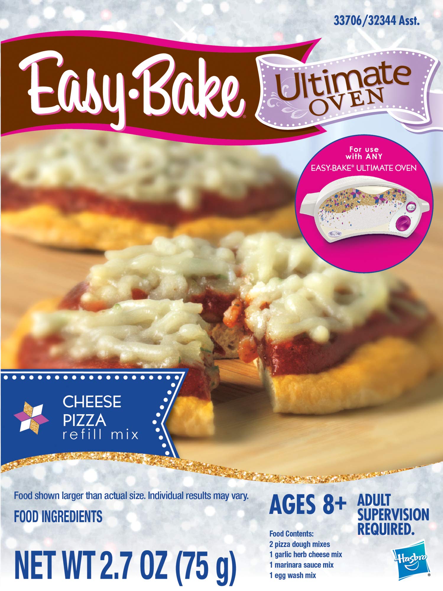 Easy Bake Refill 3-Pack Bundle Includes one Each Pizza, Red Velvet Cake, and Whoopie Pie Mixes