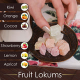 Turkish Delights Candy Gift Box - Assorted Turkish Delight Lokum, Traditional Turkish Food Sweet, Gourmet Lokum Candy, 7.05 oz (200g) (Mixed-Fruit)