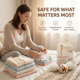 Woolly's Wool Dryer Balls - 100% Pure New Zealand Wool, Reusable Natural Fabric Softener, Reduces Drying Time & Clothes Wrinkles, Chemical-Free Dryer