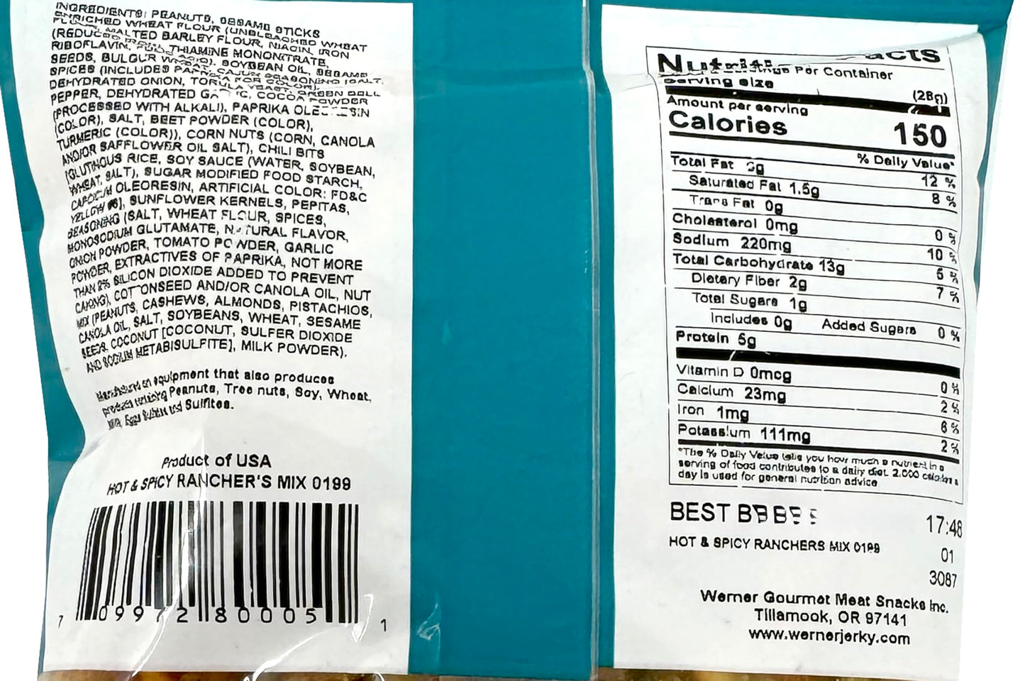 Werner Snacks Rancher’s Mix - Spicy Snack Mix with Habas Value Size 5.5 Ounces (Pack of 3)