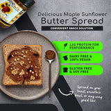 Nakee Butter: Maple Sunflower Vegan Butter, High Daily Protein Nut Spread with 12g Protein, Immune Boosting Blend with Cinnamon, Ginger, Elderberry