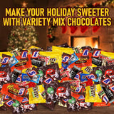 Chocolate Candy Variety Pack 5 lb, 225 Ct, Fun Size Individually Wrapped
