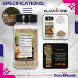 Blackstone All Purpose (AP) & Steakhouse Savory Seasoning - Gourmet Griddle Premium BBQ Barbecue Rub 4 Pk Choice Bundle (29.2 oz) + BBQ Guide & Opener