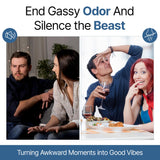 Gas pads absorb odors & sound, activated charcoal odor absorber flatulence pads, bad gas relief for adults, silence sound, women & men charcoal odor
