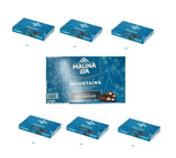 Mauna Loa Mountains, Chocolate Covered Macadamia Nuts in Milk Chocolate (6 Individually Wrapped Boxes in Carrying Case)