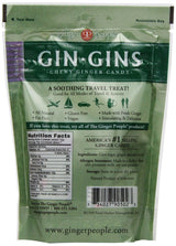 GIN GINS Original Ginger Chews by The Ginger People - Individually Wrapped Healthy Candy - 3 oz Bag - Pack of 24