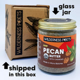Wilderness Poets, Pecan Butter with Cashews - Organic & Raw (8 Ounce) - Glass Jar