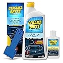 Cerama Bryte Best Value Kit: Ceramic Cooktop Cleaner 28oz, Scraper, 10 Pads, Burnt-on Grease Remover 2oz, 4 Piece Set