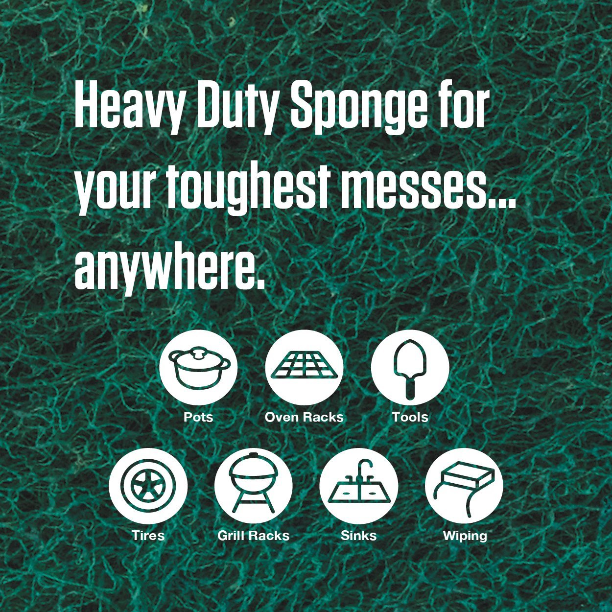 Scotch-Brite Heavy Duty Scrub Sponges, Stands Up to Stuck on Grime, 12 Count