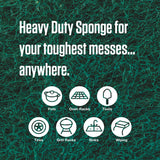 Scotch-Brite Heavy Duty Scrub Sponges, Stands Up to Stuck on Grime, 12 Count