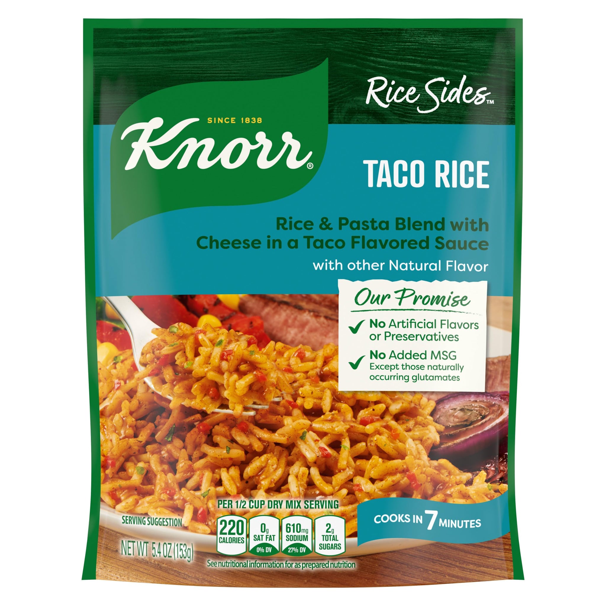 Knorr Rice Sides Taco Rice For a Tasty Rice Side Dish 5.4 oz