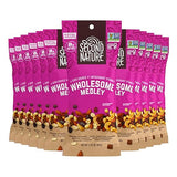 Second Nature Wholesome Medley Trail Mix - 12 Count, 2.25 oz Individual Snack Packs, Certified Gluten-Free - Dark Chocolate, Dried Fruit and Nut Trail