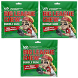 Big League Chew Watermelon Bubble Gum 3-Pack - 2.12oz Packets - Watermelon Baseball Gum - Big League Chew Baseball Candy Set for Treats, Party Favors