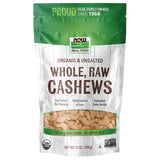 NOW Foods, Certified Organic Cashews, Whole, Raw and Unsalted, Rich Buttery Flavor, Source of Fiber, Protein and Iron, Certified Non-GMO, 10-Ounce