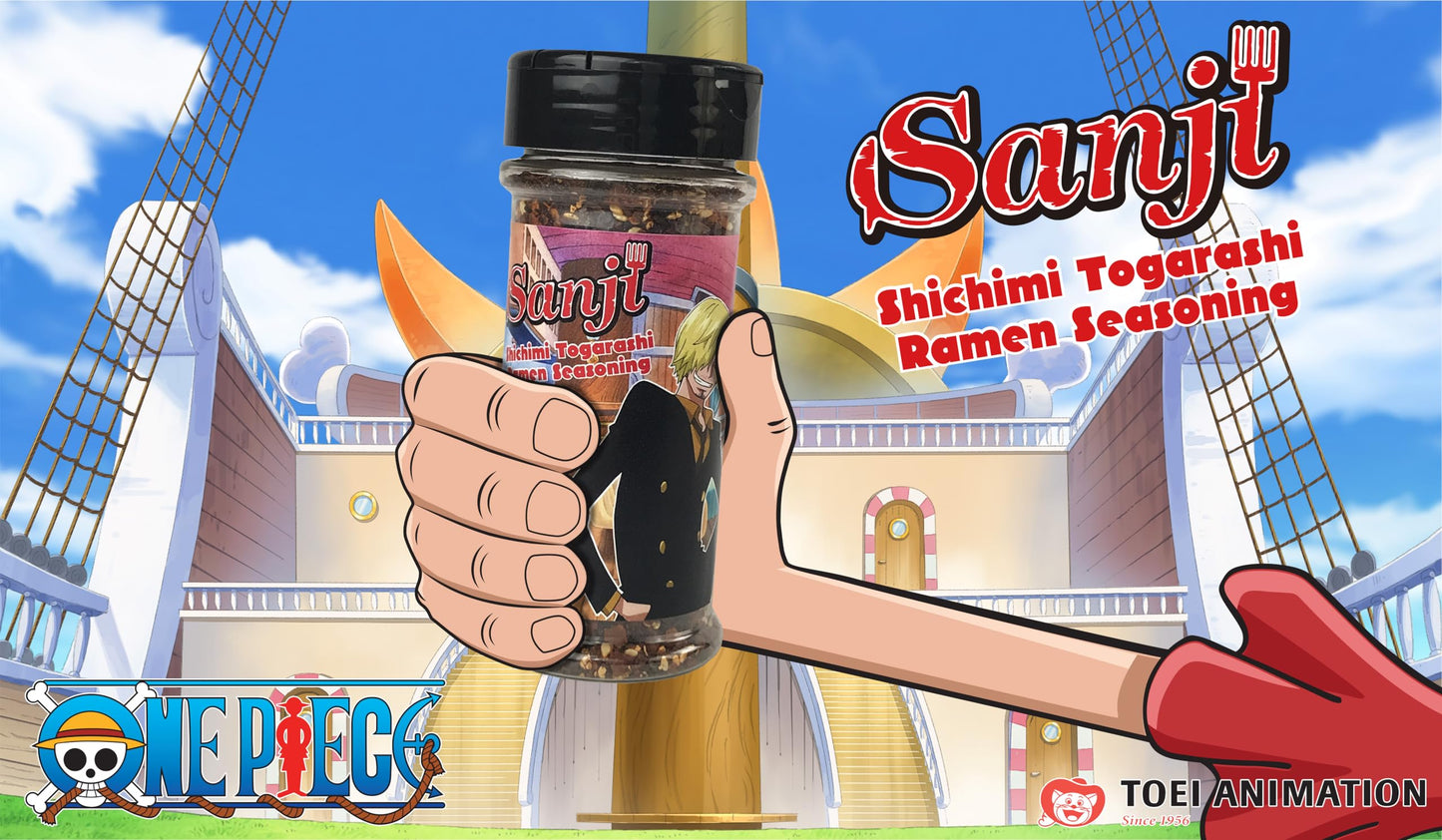 One Piece Sanji Shichimi Togarashi Spicy Ramen Seasoning Powder - Japanese Spice - Officially Licensed, 3.3 oz Bottle (Pack of 1)