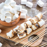 FireStix Case Pack 12 Pounds Bulk Campfire Marshmallows with (100) Roasting Sticks - (12) One Pound Bags of Large Campfire Marshmallows with 12"