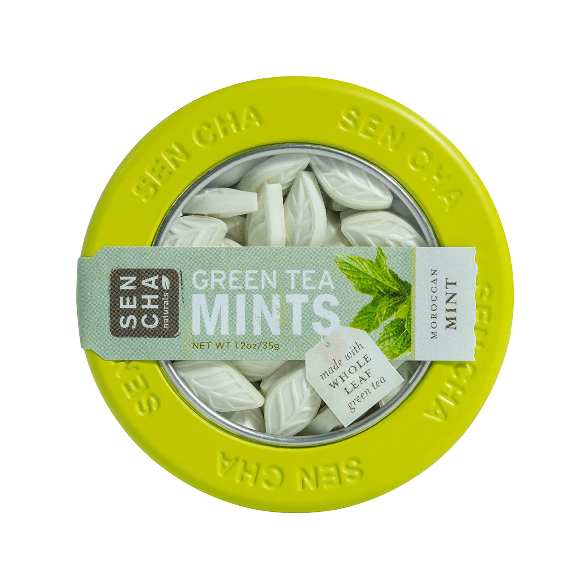 SEN CHA Naturals Green Tea Mints, Sugar-Free Breath Mints, Made With Organic Japanese Matcha Green Tea, Gluten-Free, Sugar-Free, Vegan