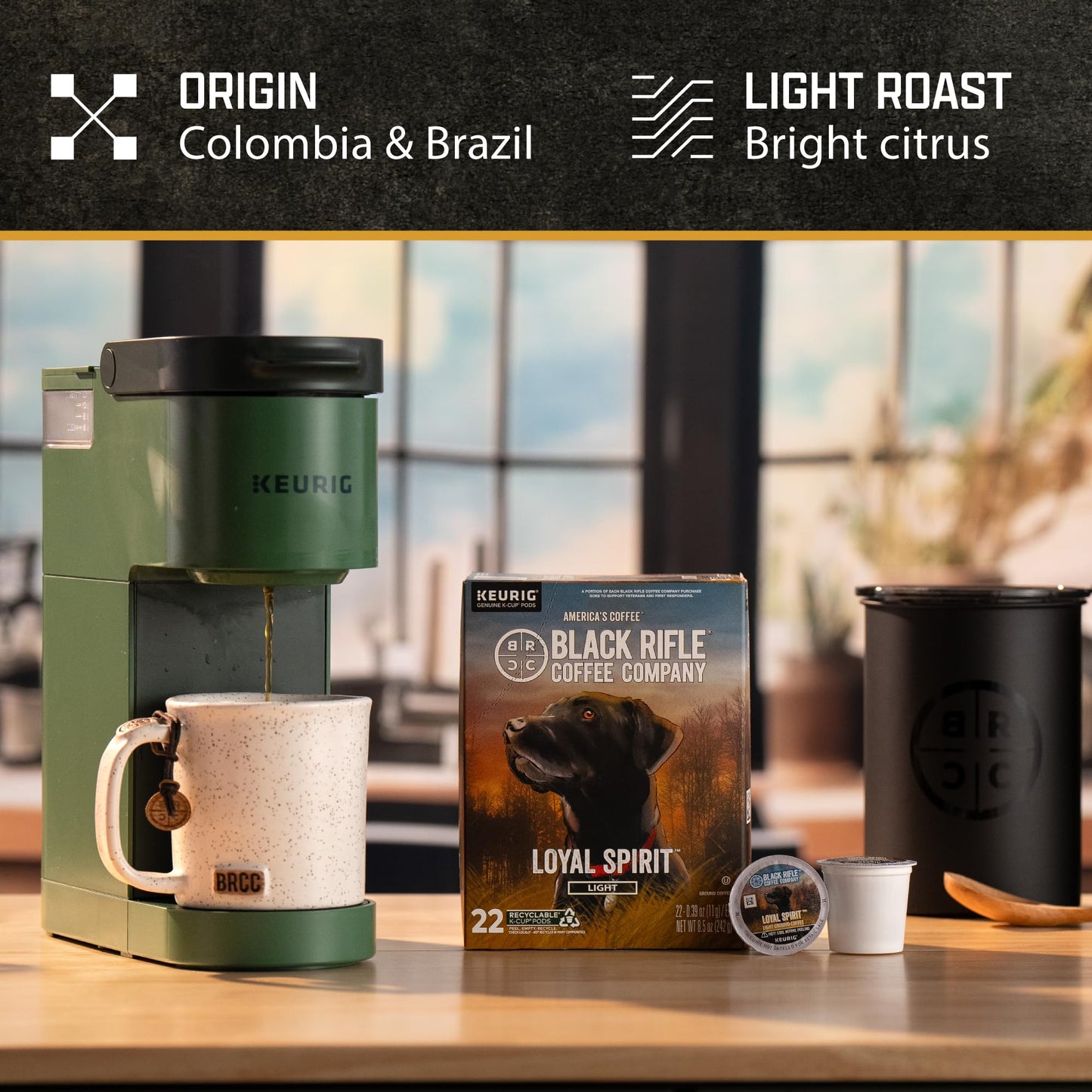 Black Rifle Coffee Company, Single Serve Coffee Pods, Loyalty Roast, Light Roast, 88 Count