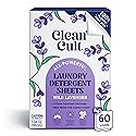 Cleancult Laundry Detergent Sheets - Resealable Box - 3 Stain Fighting Enzymes - Wild Lavender - 60 Loads - Free of Harsh Chemicals - No Mess - No