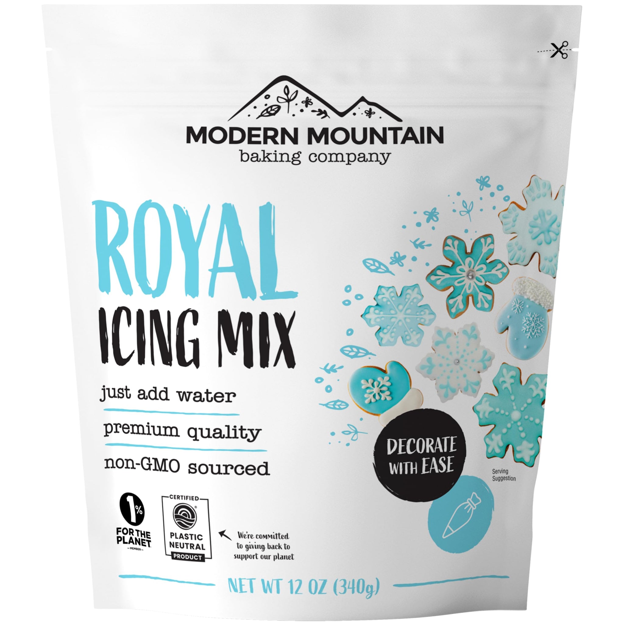 Royal Icing Mix (12oz) Premium Royal Icing for Sugar Cookies, Easy to Use, Achieve the Perfect Consistency, Tastes Amazing, Naturally Flavored