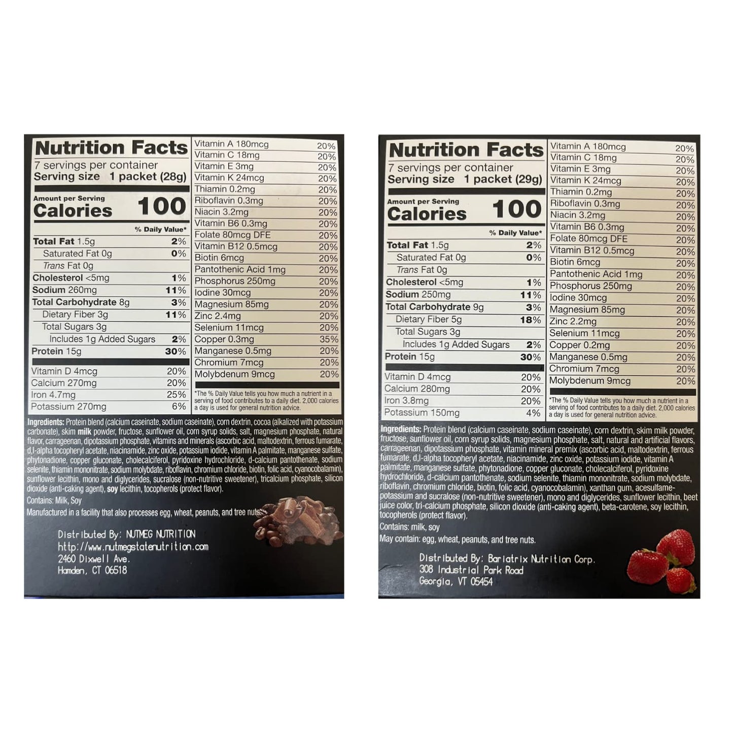 PROTIFIT - High Protein Mocha & Strawberry Pudding & Shake Mix 2 Pack, 15g Protein, Low Calorie, Low Fat, Low Carb, Aspartame Free, Idea Protein