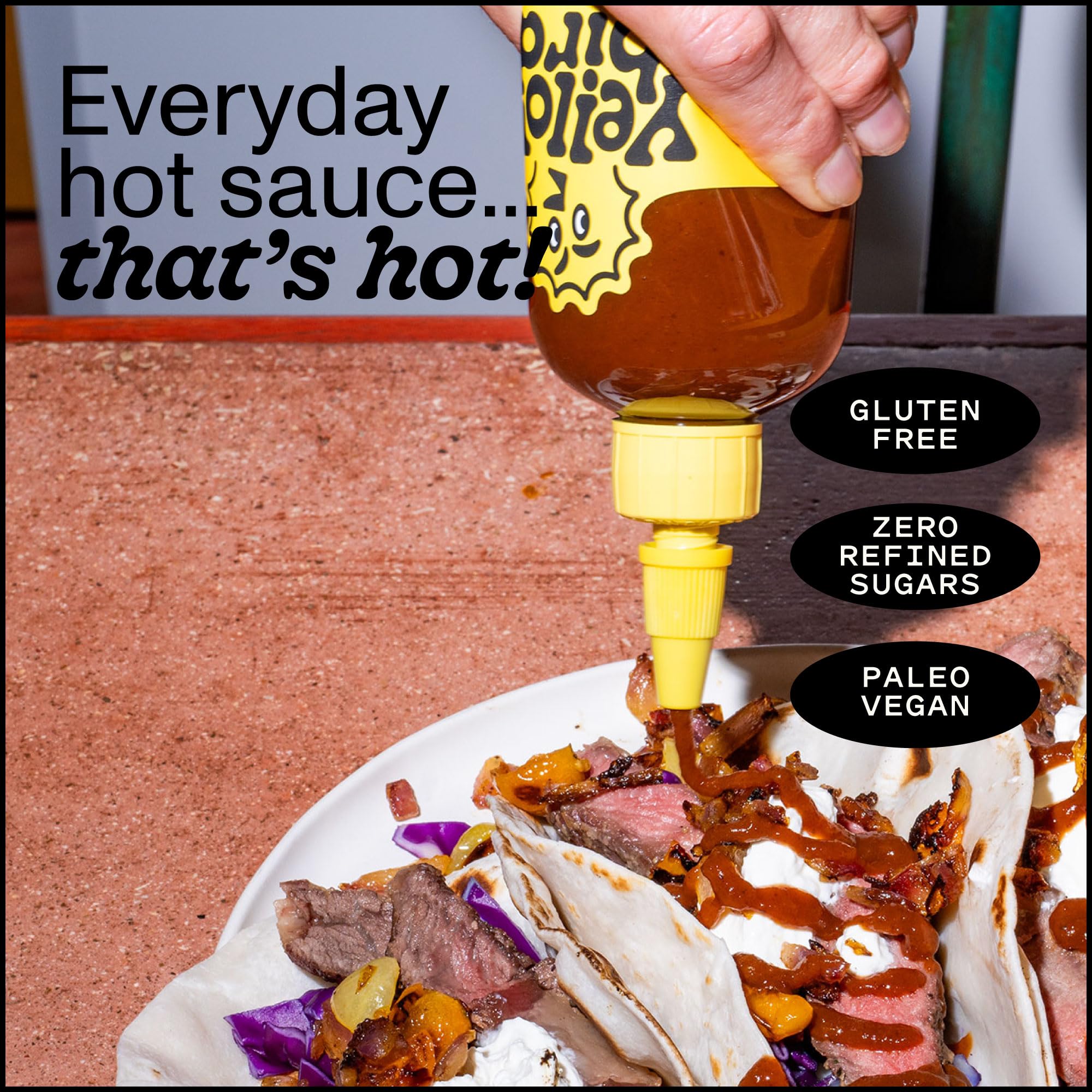 Yellowbird® Made w/ Organic Ghost Pepper Hot Sauce 9.8 oz. Pantry Size (Real Hot | 1 Bottle | Made w/ Organic Tomatoes, Garlic, & Dates)