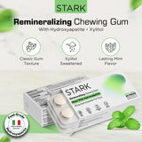STARK Labs Remineralizing Gum with Hydroxyapatite & Xylitol | Sugar Free, Aspartame Free | Enamel Support & Sensitivity Care | Classic Smooth Chew |