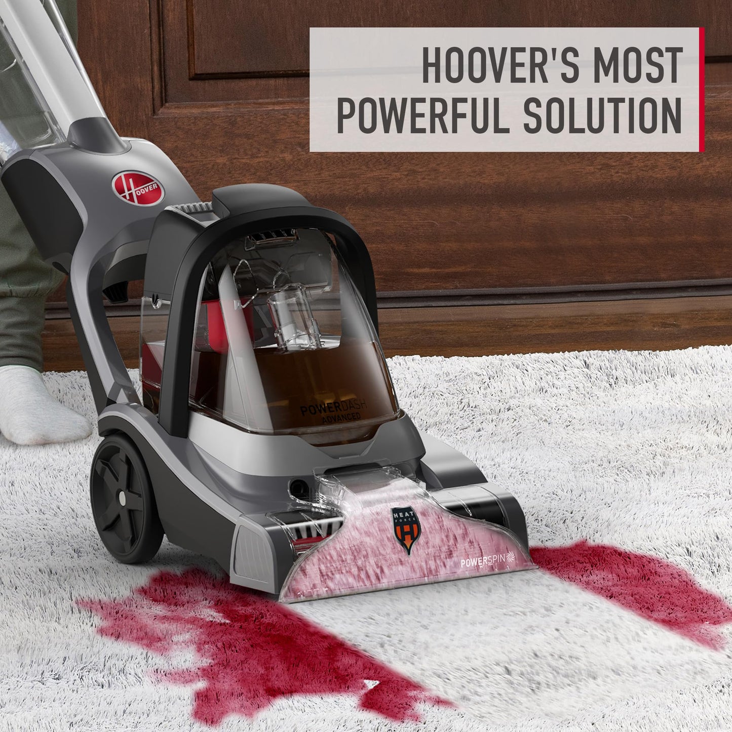 Hoover Prime Professional Carpet Cleaner Solution, 50 oz., Ocean Breeze Scent, Powerful Carpet Shampoo Solution, Remove Tough Stains from Carpet