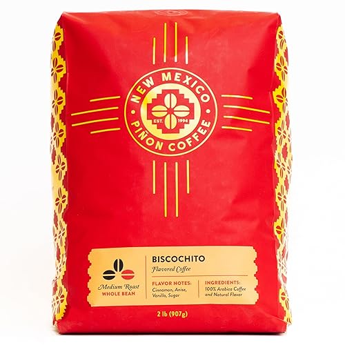 New Mexico Piñon Coffee Naturally Flavored Coffee (Biscochito Whole Bean, 2 pound)