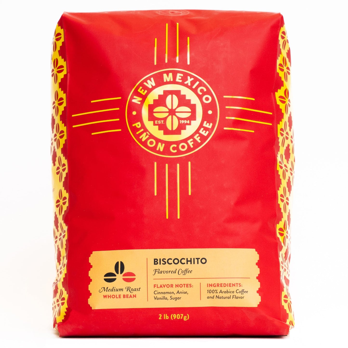 New Mexico Piñon Coffee Naturally Flavored Coffee (Biscochito Whole Bean, 2 pound)