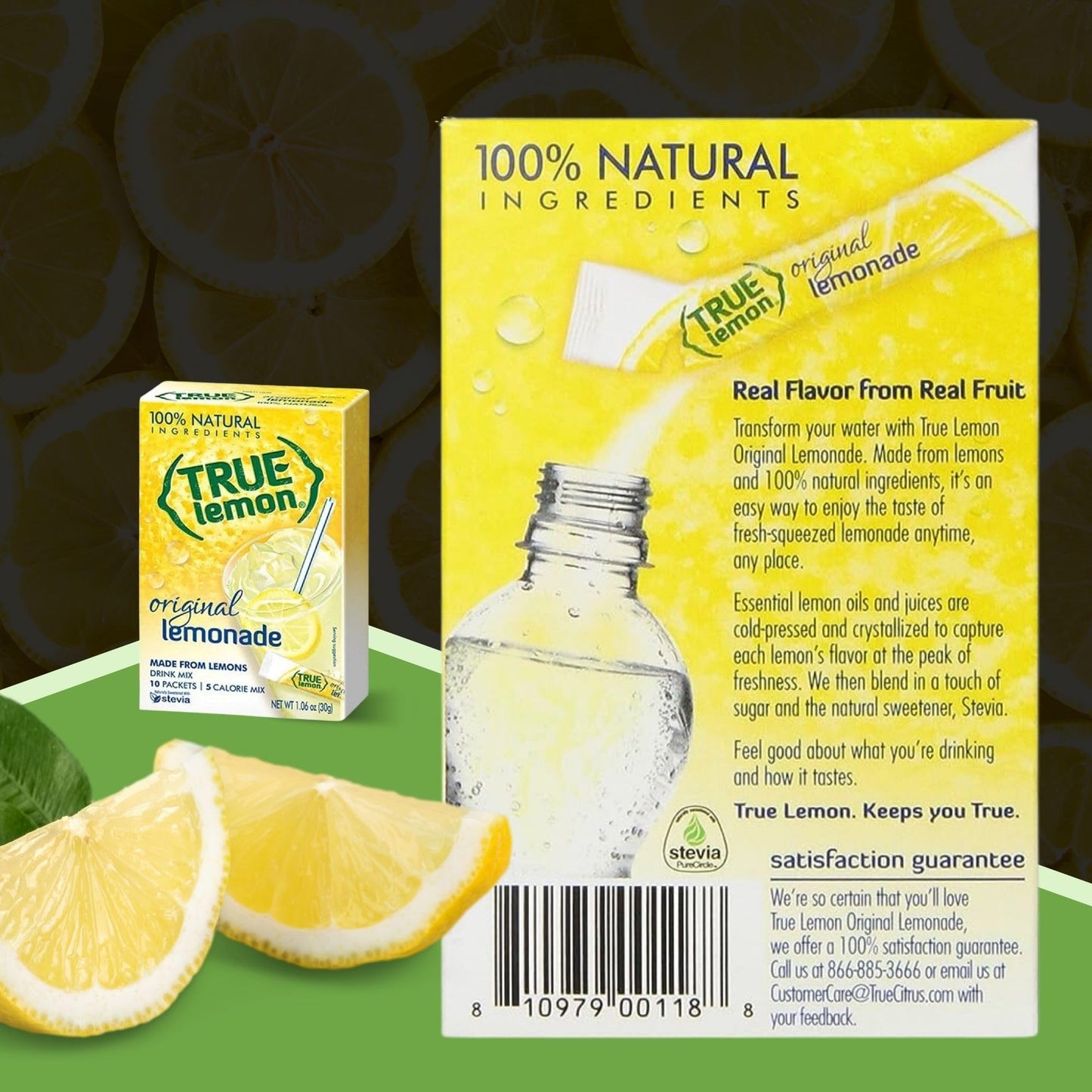 Lemonade Packets Bundle. Includes Two-10 Ct Boxes of Treu Lemon Lemonade Mix in a Good For My Home Box. Total of 20 Lemonade Powdered Drink Mix