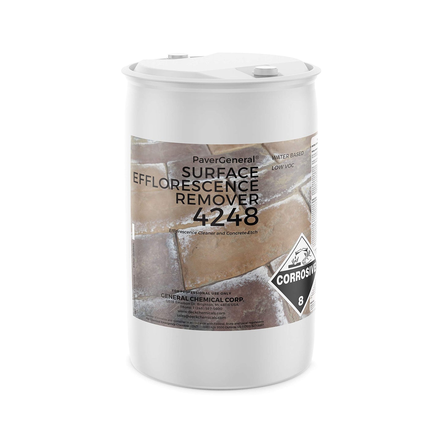 DeckGeneral Efflorescence Remover 4248 - Professional Efflorescence Cleaner for Brick, Concrete & Pavers - Salt Residue & Stain Remover - Outdoor