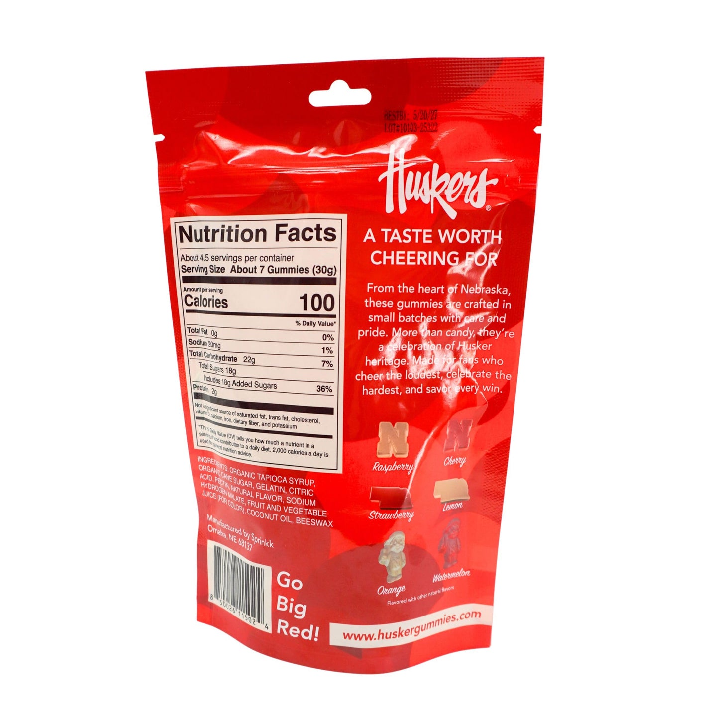 Husker Gummy Candy | Pack of 2 | 5 oz | Sprinkk