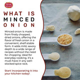 Spicy World Minced Onion 4 LB Jar - Gluten Free, Bulk Dehydrated Chopped Onions for Cooking, Dried Onion Flakes, Non-GMO, Long Shelf Life, Great
