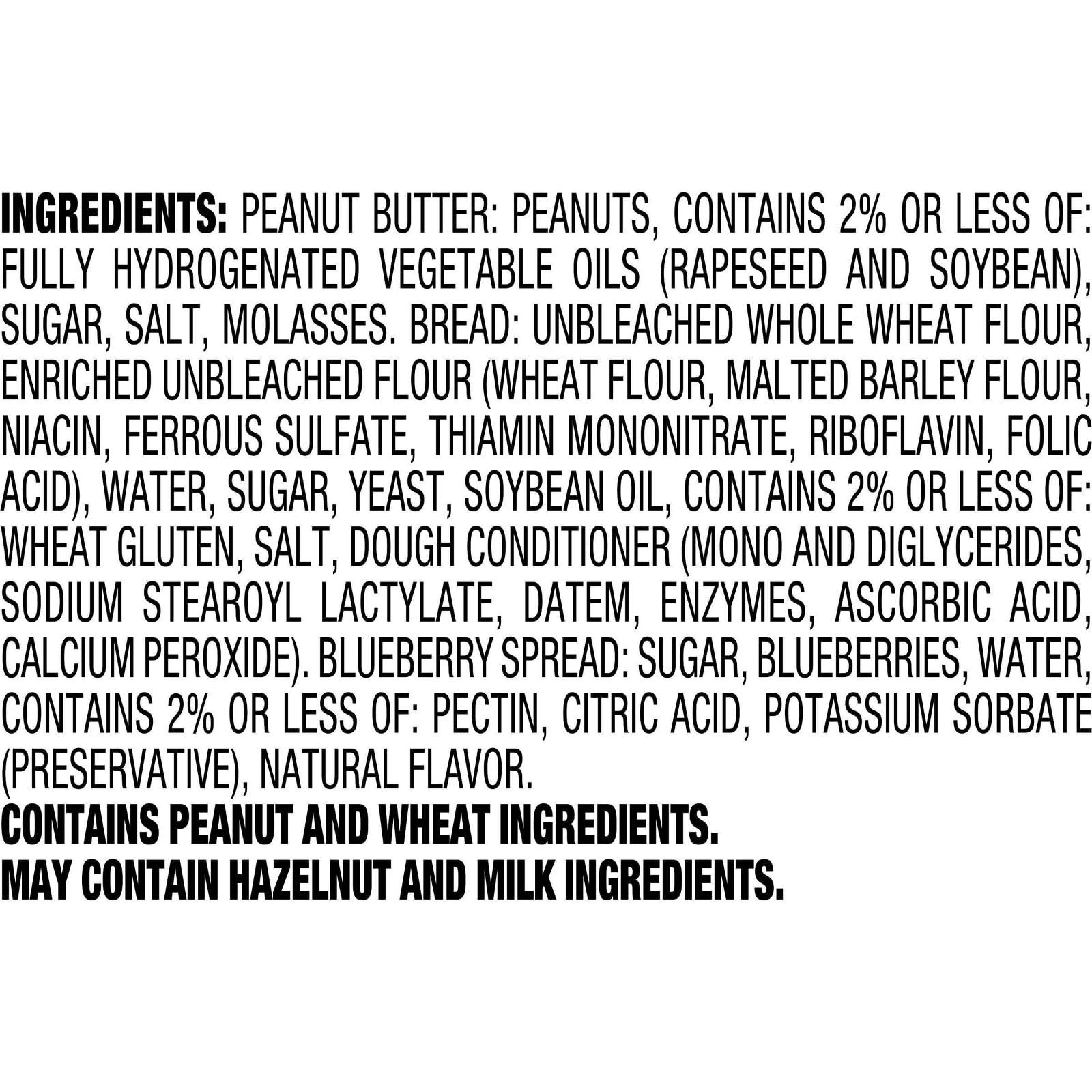 Smucker's Uncrustables Peanut Butter & Blueberry Frozen Sandwiches, Individually Wrapped, 90 Count