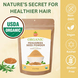 SPICY ORGANIC Fenugreek Powder - 8 OZ - USDA Certified Organic - Freshly Ground Indian Fenugreek Seeds for Hair, Tea & Robust Seasoning Spice in