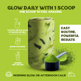 Slim & Glow Matcha Latte Powder - Collagen Peptides, Organic Matcha, Inulin Prebiotic Fiber, Green Tea Extract, Biotin - Gut Health, Craving Control