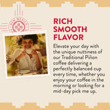 New Mexico Piñon Coffee Naturally Flavored Coffee (Traditional Piñon Ground, 2 pound)