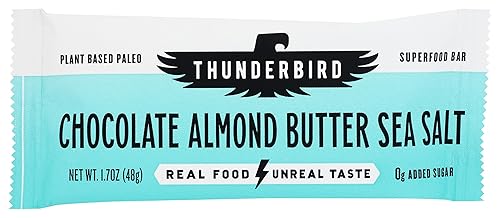 Thunderbird Energetica, Food Bar Chocolate Almond Butter Sea Salt, 1.7 Ounce