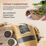 52USA Whole Black Peppercorns 12 oz + Himalayan Pink Salt (Coarse Grain) 2 lb - Salt and Pepper Grinder, Black Peppercorn Refil, Pink Himalayan Sea