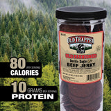 Old Trapper Double Eagle Beef Jerky, Old-Fashioned Flavor, 21oz. 80-Piece Jar, Natural Wood Smoked Meat Snacks, 10 Grams of Protein and 80 Calories