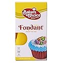 Baker's Choice, Yellow Fondant Icing 4 oz. Ready to Use Cake Decorating Frosting Easy To Roll, Moldable, Kosher, Dairy Free, and Nut Free Yellow